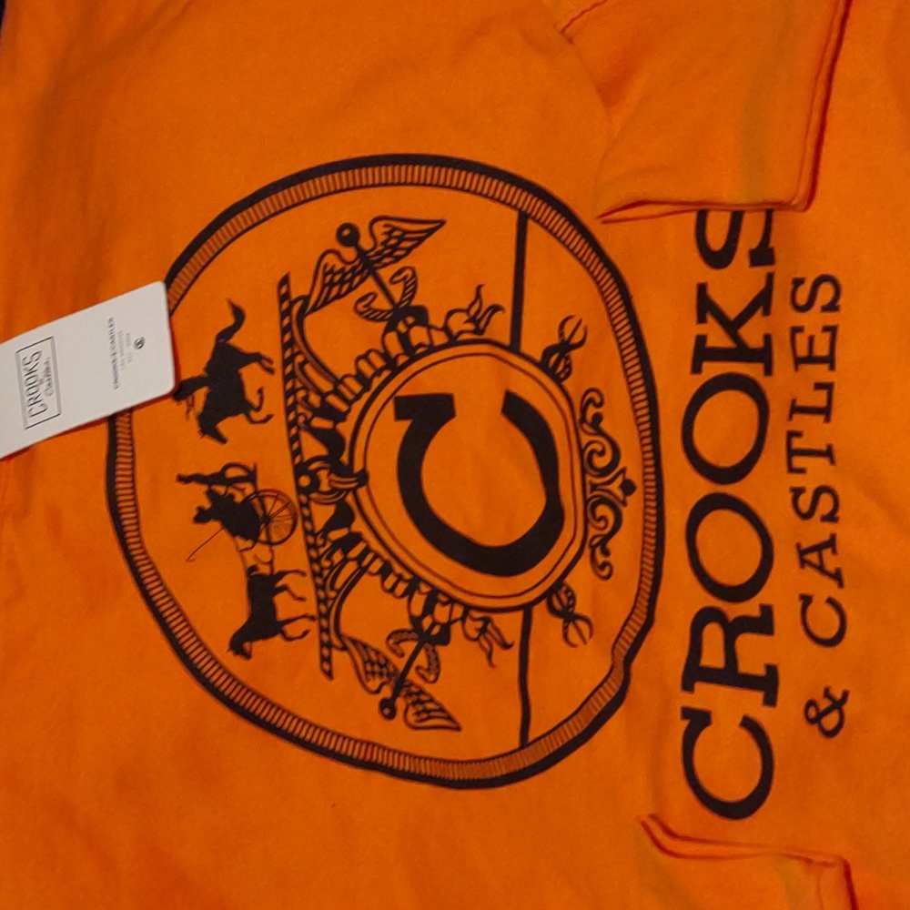 1 Orange Crooks & Castles Crew neck sweatshirt. Men's XL, NWT